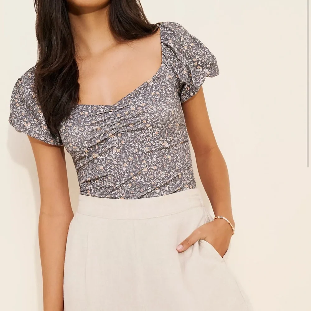 Free people floral Printed Bella Bodysuit Size XL